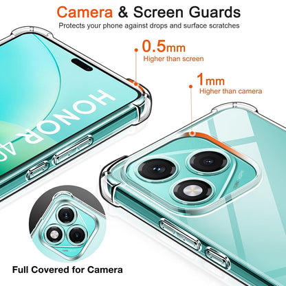 Custodia per Honor 400 Lite, Techsuit, Shockproof Clear, Trasparente