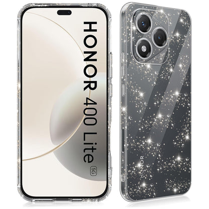 Custodia per Honor 400 Lite, Techsuit, SparkleSkin, Trasparente