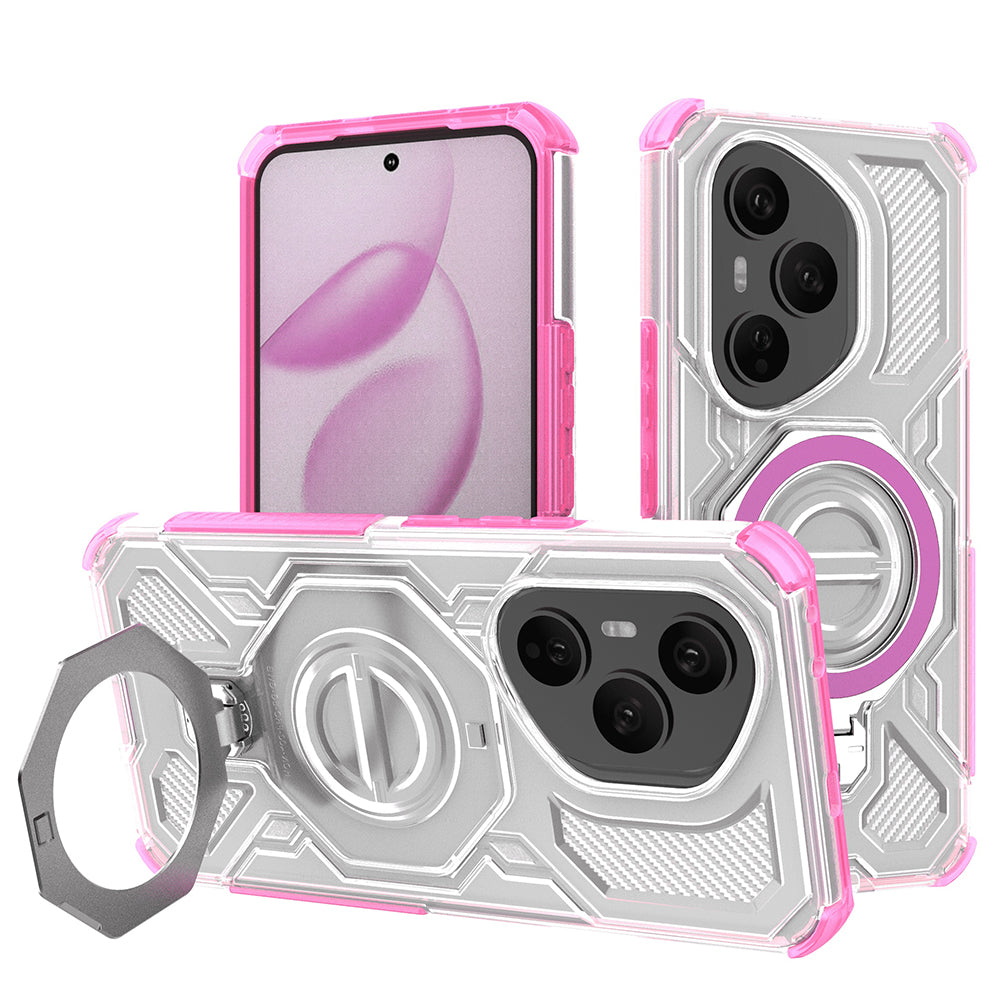 Custodia per Honor 400 Pro, Techsuit, Carbon Shield Pro, Rosa