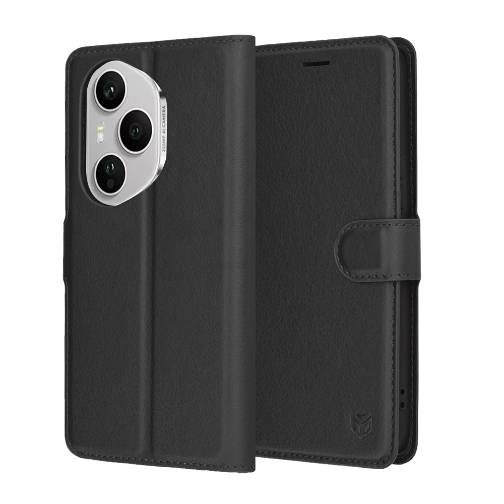 Custodia per Honor 400 Pro, Techsuit, Leather Folio, Nera