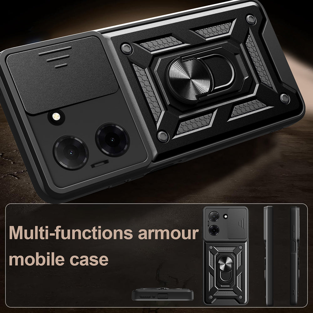 Custodia per Honor 400 Smart 4G / X7d 4G / 400 Smart 5G, Techsuit, CamShield, Blu