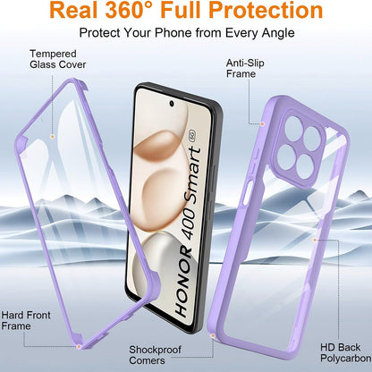 Custodia per Honor 400 Smart 4G / X7d 4G / 400 Smart 5G, Techsuit, ColorVerse 360, Viola