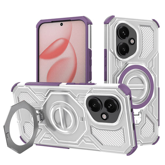 Custodia per Honor 400, Techsuit, Carbon Shield Pro, Viola