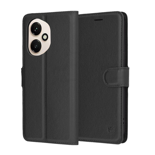 Custodia per Honor 400, Techsuit, Leather Folio, Nera