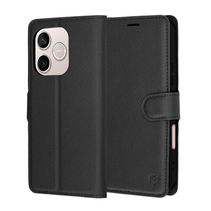 Custodia per Honor 600 Lite, Techsuit, Leather Folio, Nera