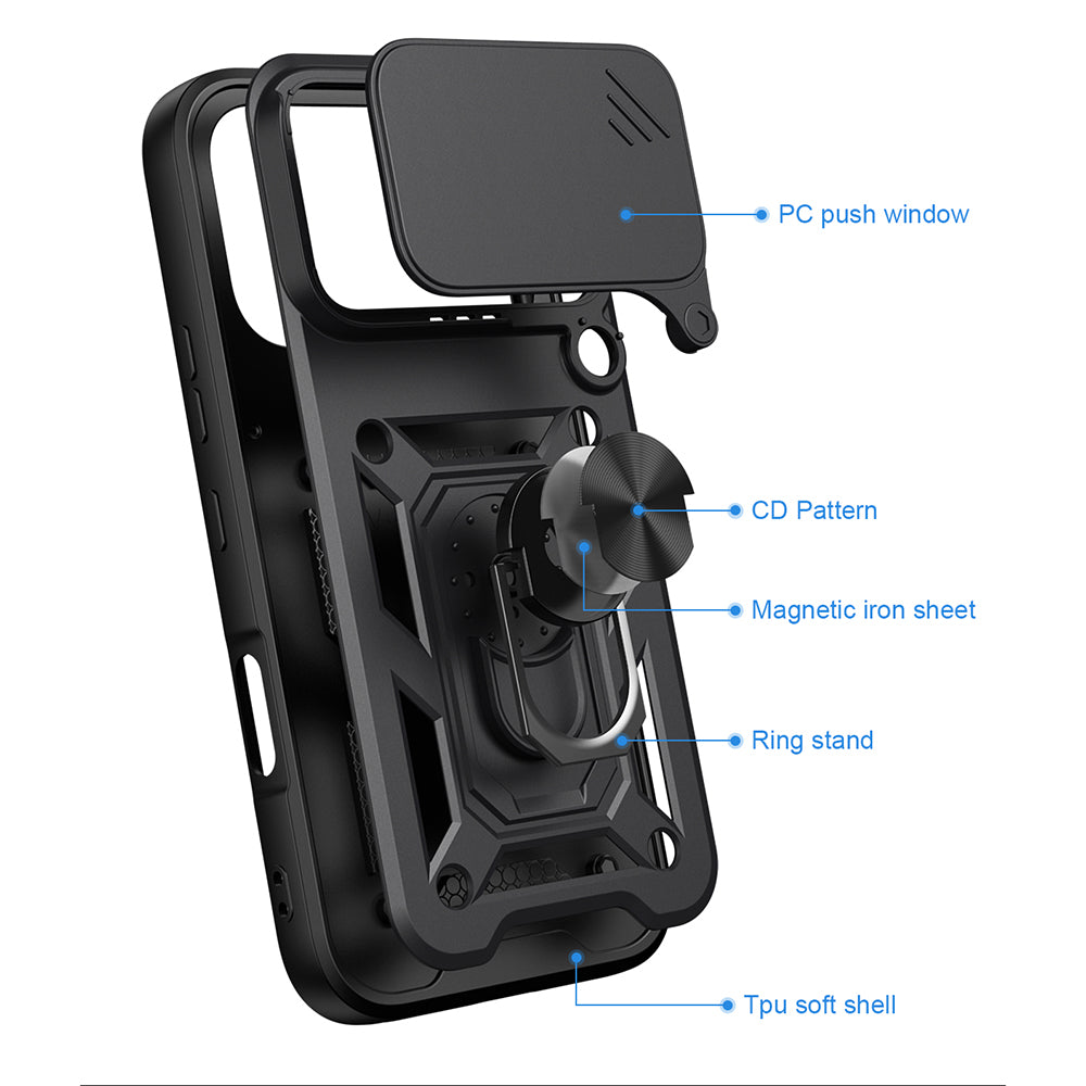 Custodia per Honor 600 Pro / 600, Techsuit, CamShield, Blu
