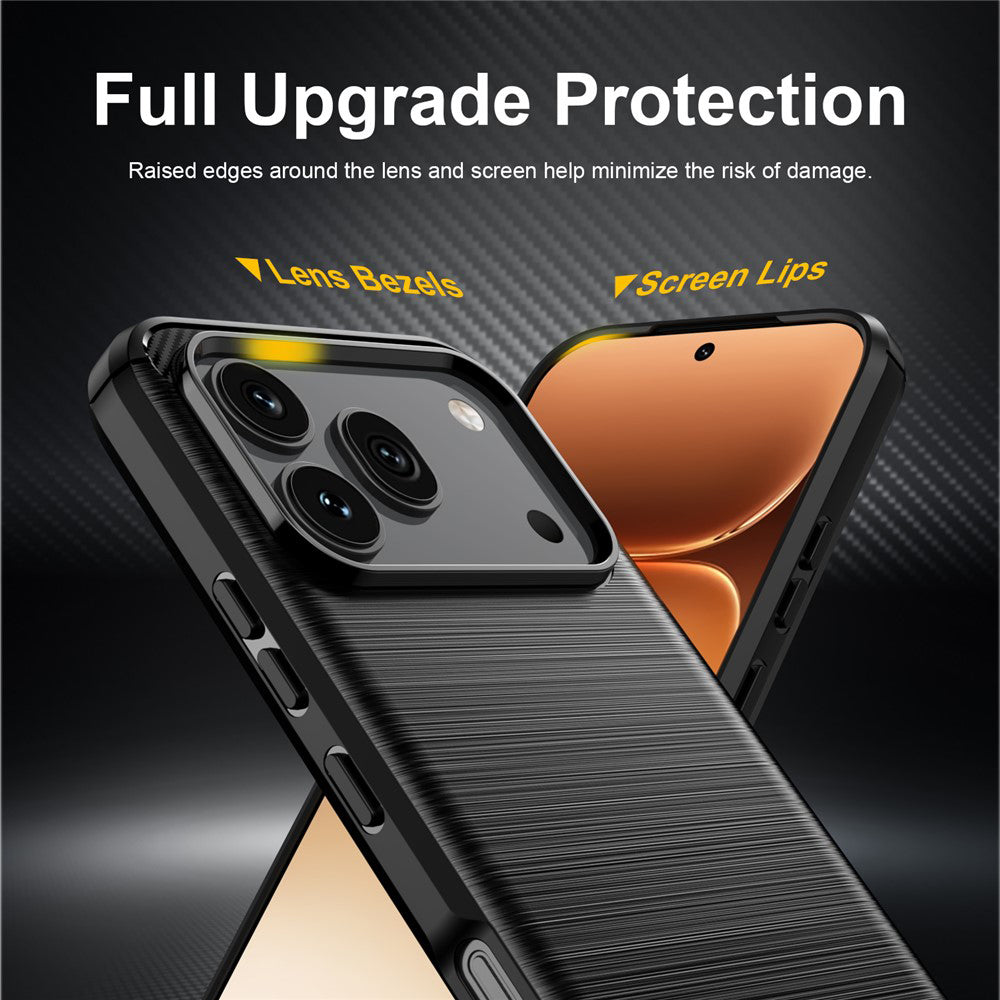 Custodia per Honor 600 Pro / 600, Techsuit, Carbonio, Nera