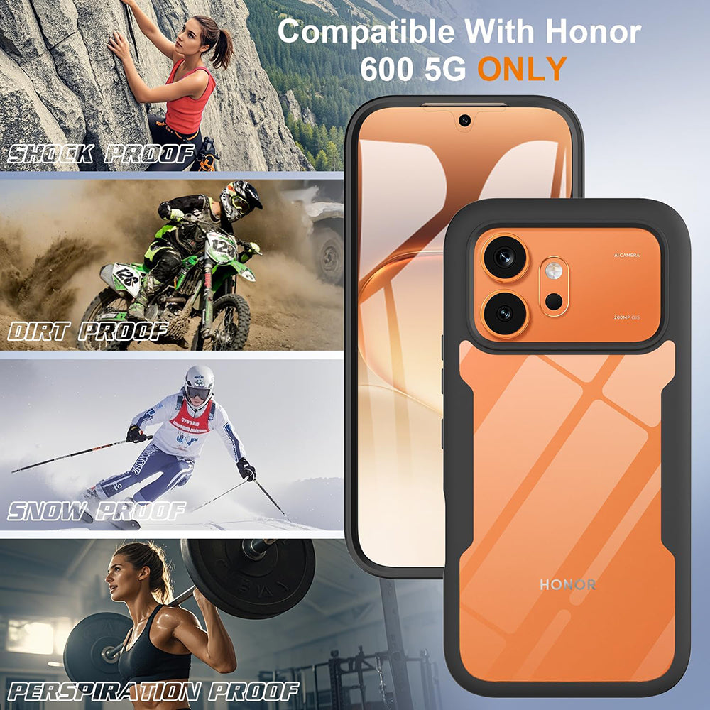 Custodia per Honor 600 Pro / 600, Techsuit, ColorVerse 360, Nera