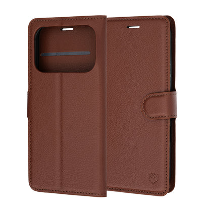 Custodia per Honor 600 Pro / 600, Techsuit, Leather Folio, Marrone