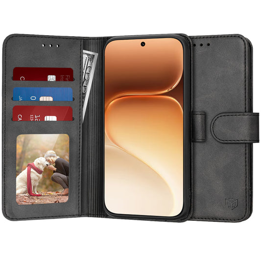 Custodia per Honor 600 Pro, Techsuit, Diary Book, Nera