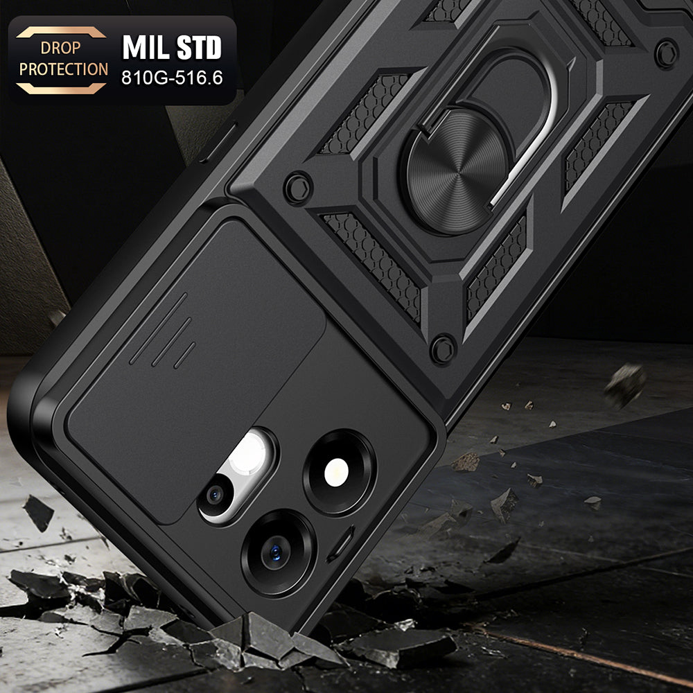 Custodia per Honor 600 Smart, Techsuit, CamShield, Nera