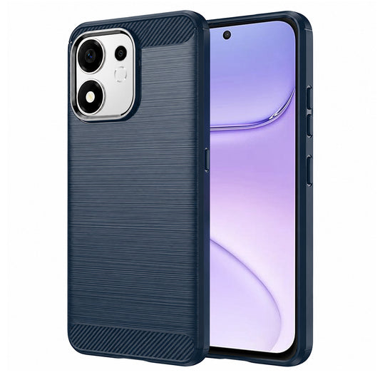 Custodia per Honor 600 Smart, Techsuit, Carbonio, Blu