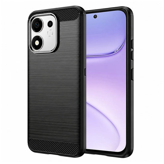 Custodia per Honor 600 Smart, Techsuit, Carbonio, Nera