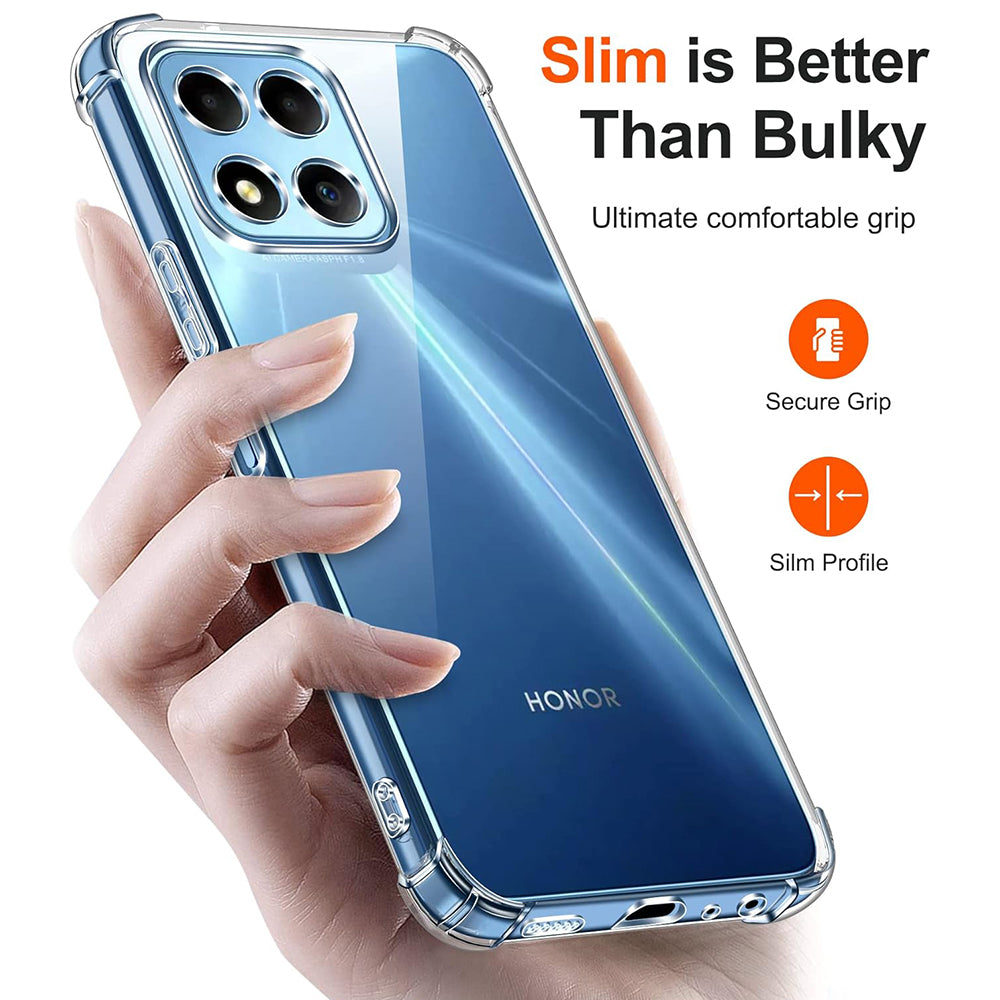 Case for Honor 70 Lite / X6 / X8 5G, Techsuit, Shockproof Clear, Transparent