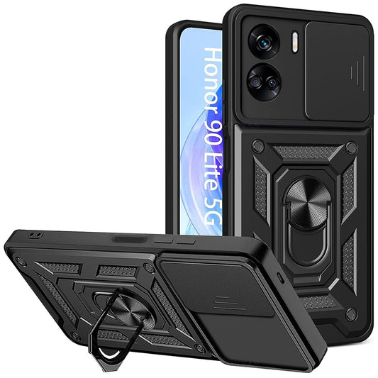 Custodia per Honor 90 Lite, Techsuit, CamShield, Nera