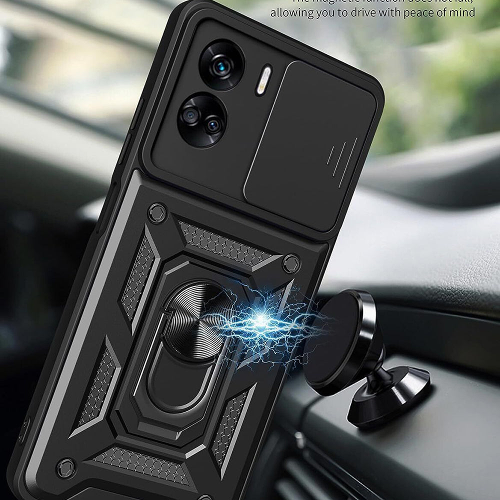 Custodia per Honor 90 Lite, Techsuit, CamShield, Nera