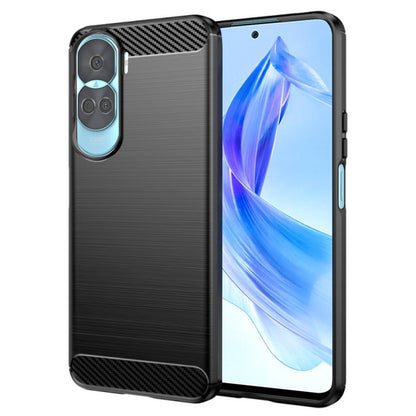 Custodia per Honor 90 Lite, Techsuit, Carbonio, Nera