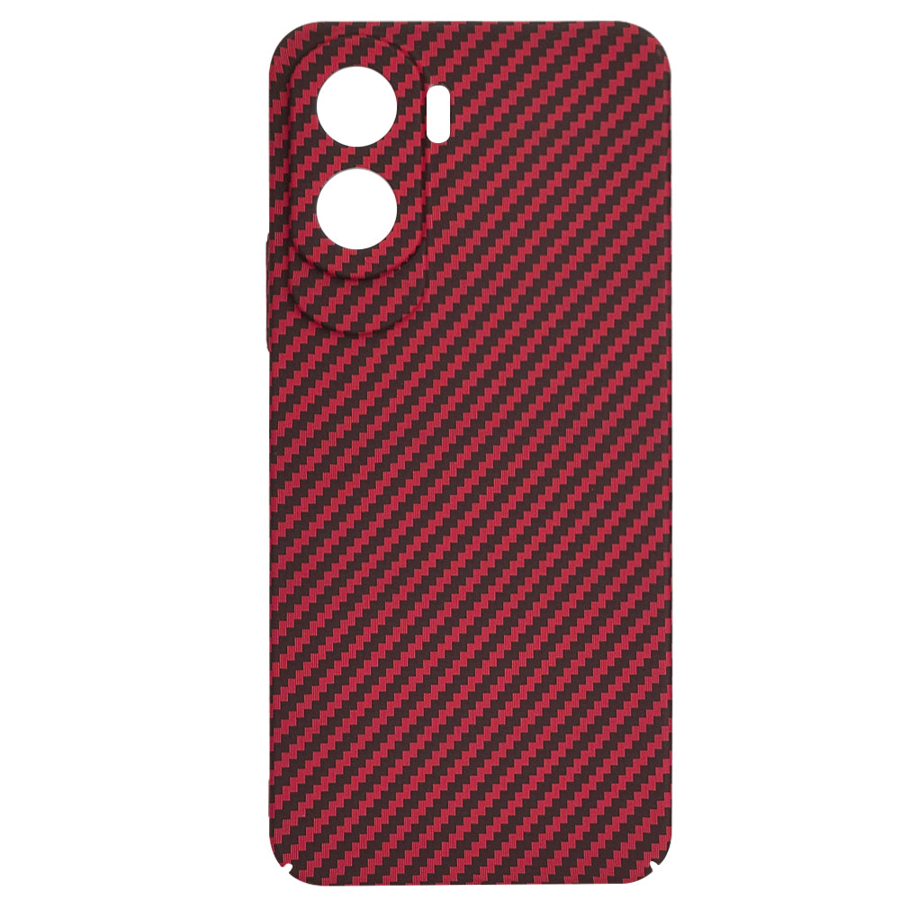 Custodia per Honor 90 Lite, Techsuit, Carbonite FiberShell, Rossa