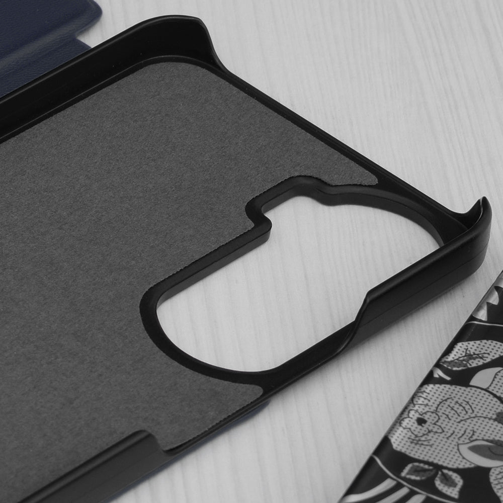 Custodia per Honor 90 Lite, Techsuit, eFold, Blu Scuro