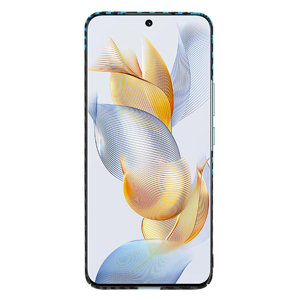 Custodia per Honor 90, Techsuit, Carbonite FiberShell, Nero Bleu