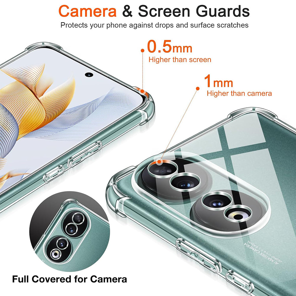Custodia per Honor 90, Techsuit, Shockproof Clear, Trasparente