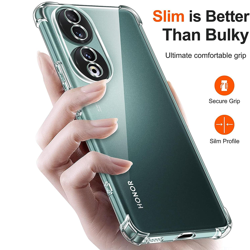 Custodia per Honor 90, Techsuit, Shockproof Clear, Trasparente