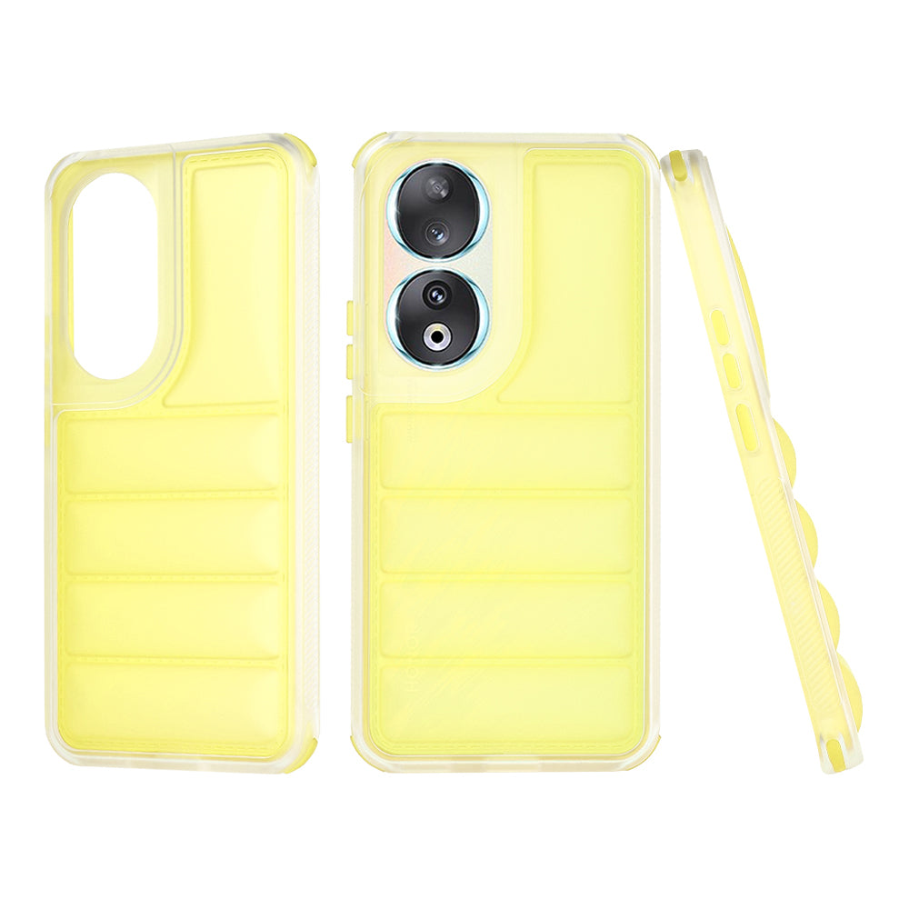Custodia per Honor 90, Techsuit, Wave Shield, Gialla