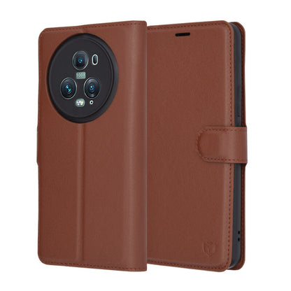 Custodia per Honor Magic5 Pro, Techsuit, Leather Folio, Marrone