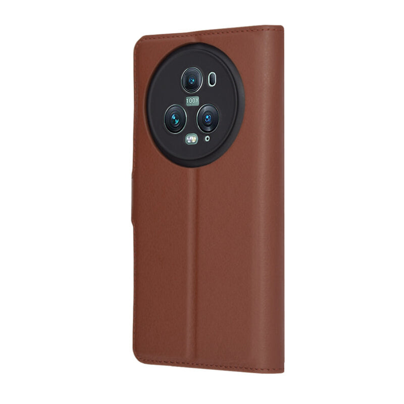 Custodia per Honor Magic5 Pro, Techsuit, Leather Folio, Marrone