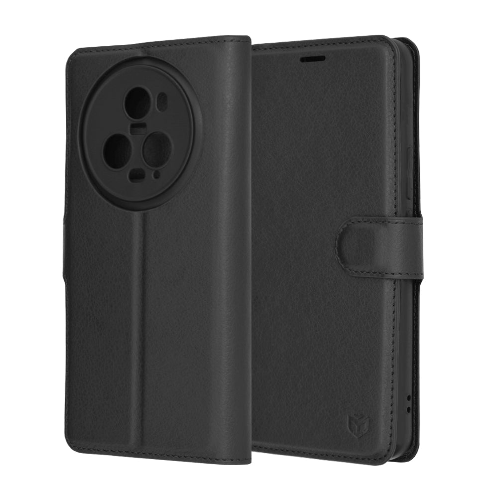 Custodia per Honor Magic5 Pro, Techsuit, Leather Folio, Nera