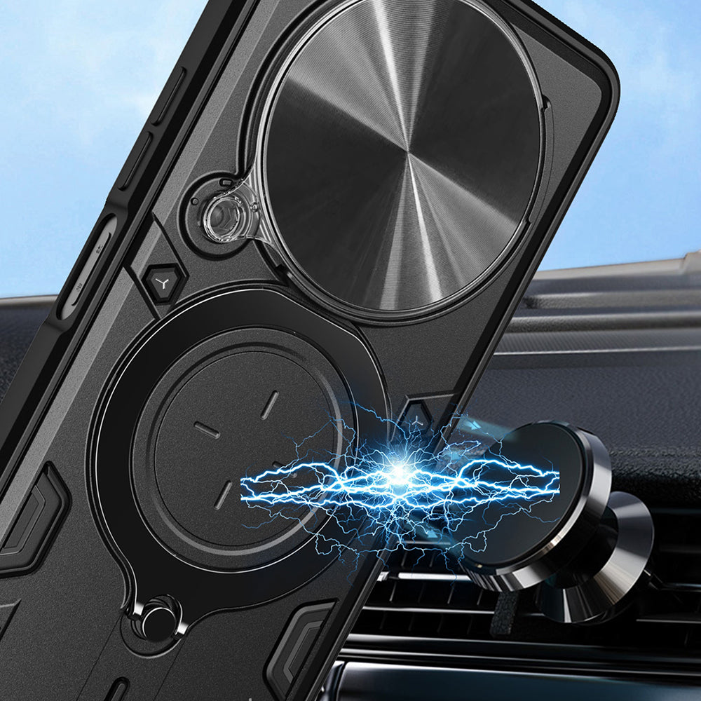 Custodia per Honor Magic8 Lite, Techsuit, CamGuard Pro, Rosa Dorato