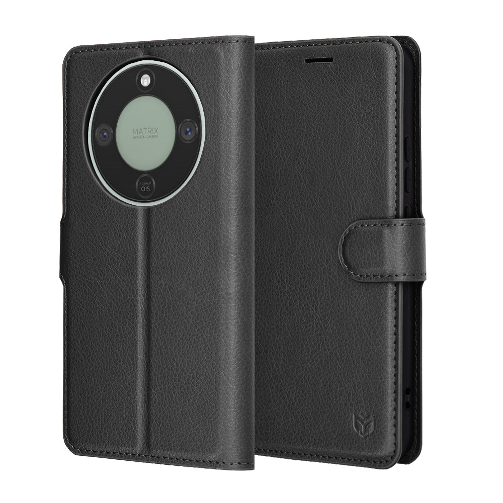 Custodia per Honor Magic8 Lite, Techsuit, Leather Folio, Nera