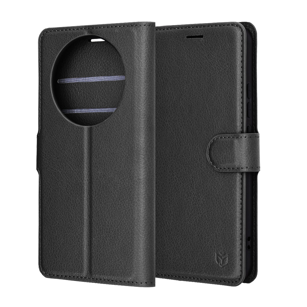 Custodia per Honor Magic8 Lite, Techsuit, Leather Folio, Nera