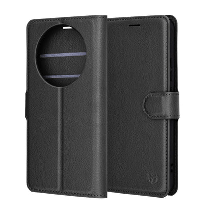 Custodia per Honor Magic8 Lite, Techsuit, Leather Folio, Nera