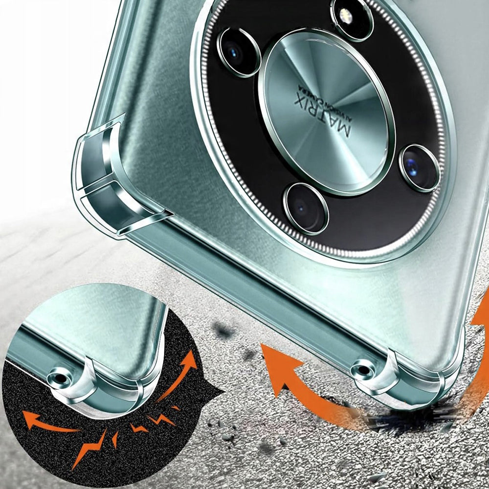 Custodia per Honor Magic8 Lite, Techsuit, Shockproof Clear, Trasparente