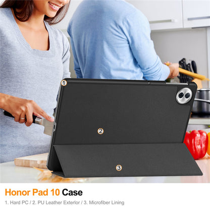 Custodia per Honor Pad 10, Techsuit, FoldPro, Nera