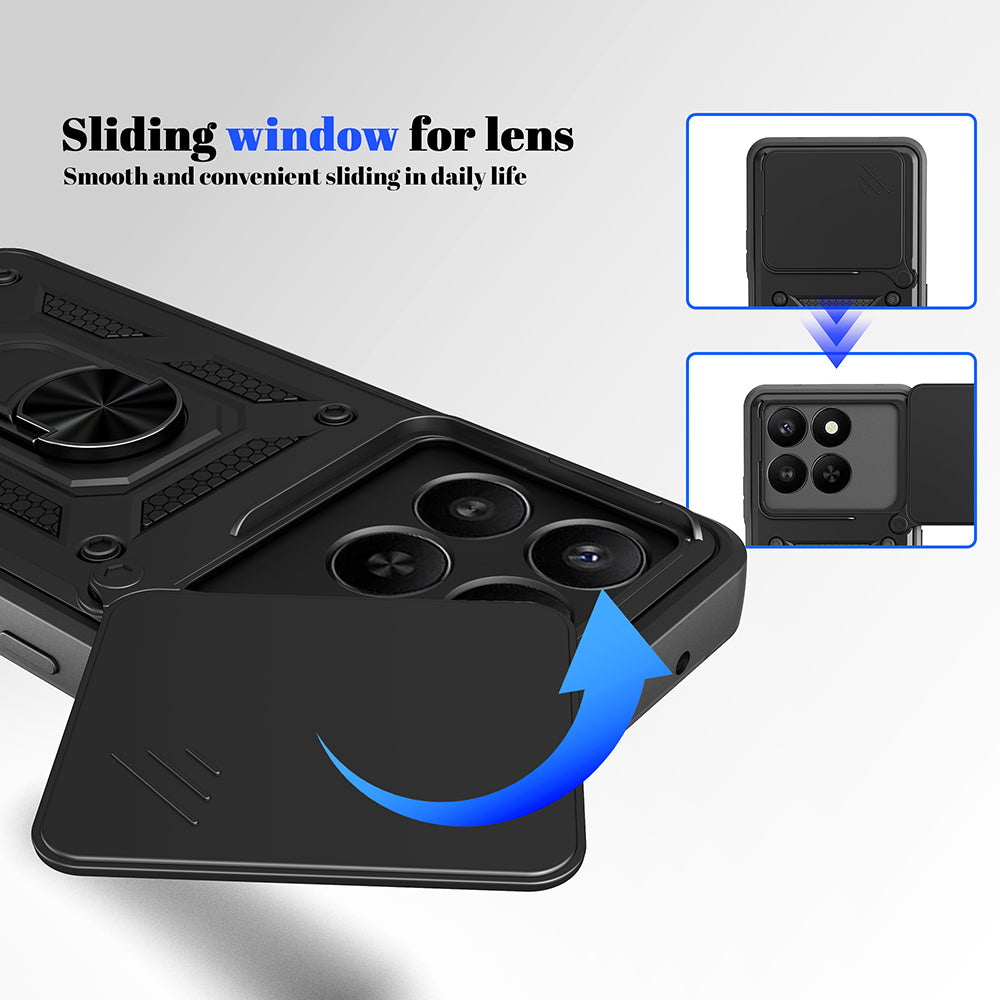 Custodia per Honor X5c Plus, Techsuit, CamShield, Blu