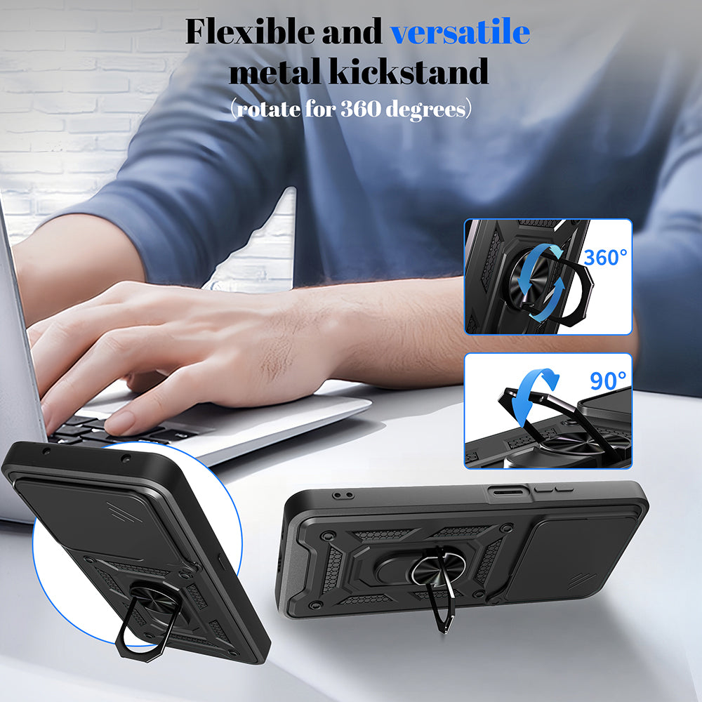 Custodia per Honor X5c Plus, Techsuit, CamShield, Blu