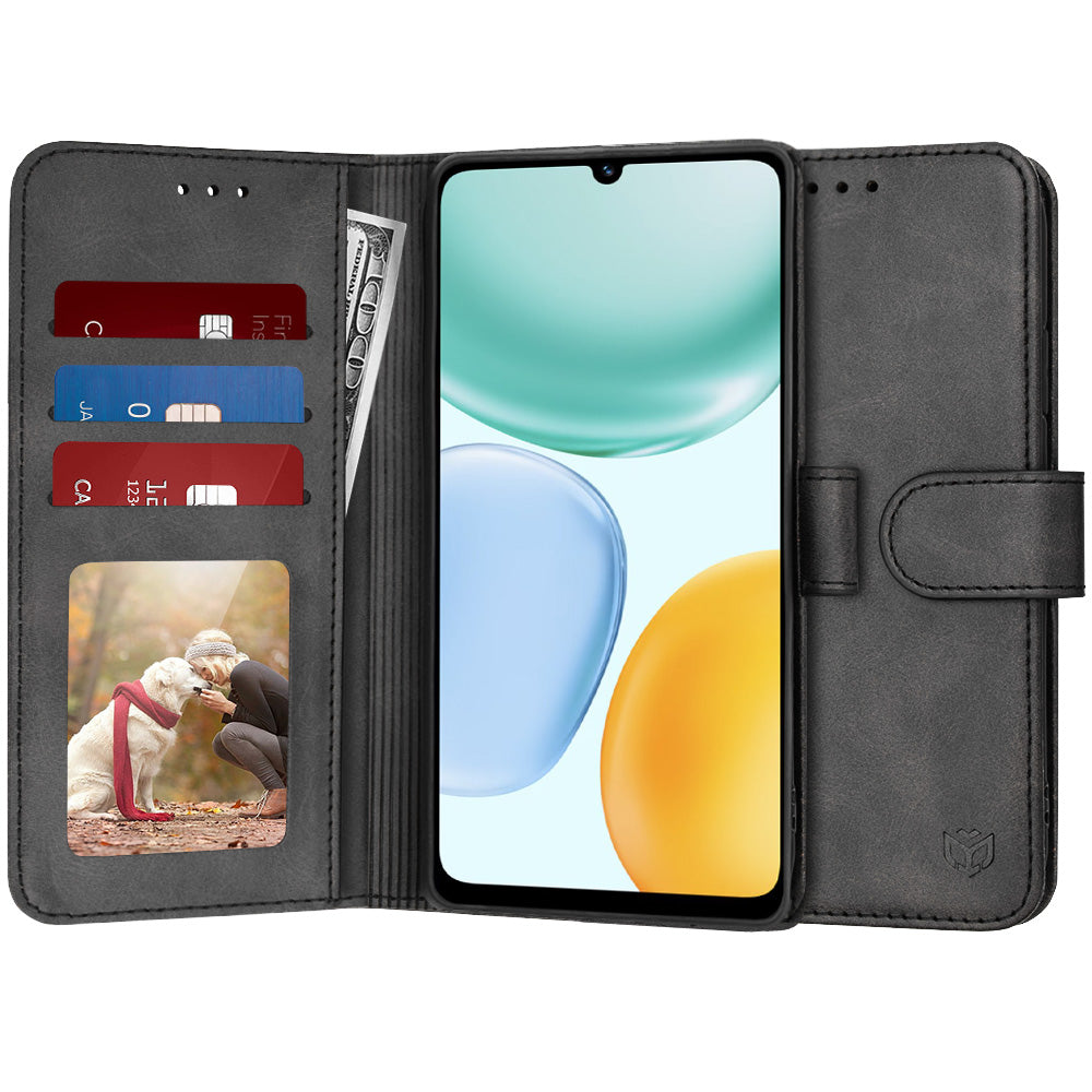 Custodia per Honor X5c Plus, Techsuit, Diary Book, Nera