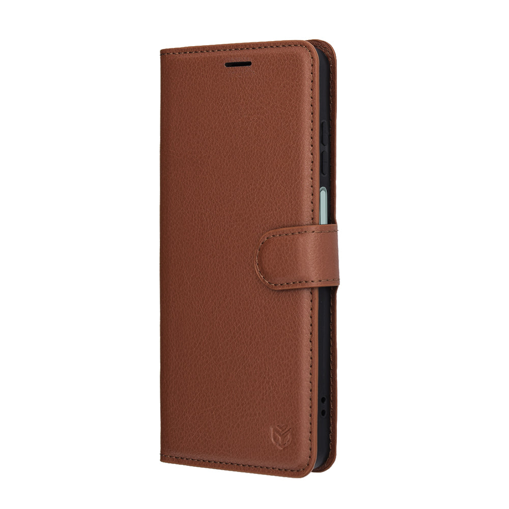Custodia per Honor X5c Plus, Techsuit, Leather Folio, Marrone