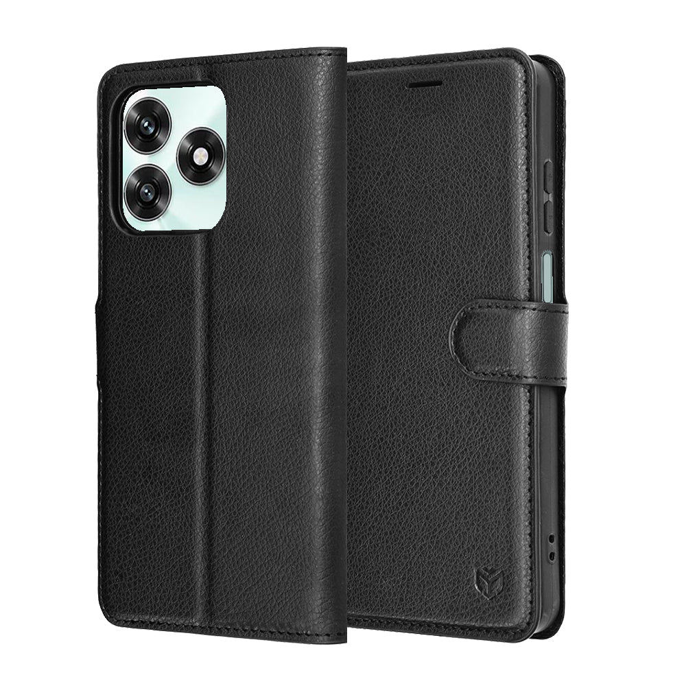 Custodia per Honor X5c Plus, Techsuit, Leather Folio, Nera