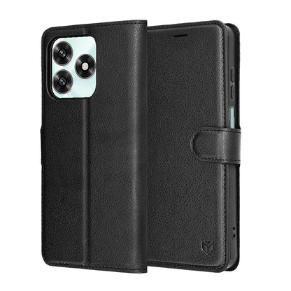 Custodia per Honor X5c Plus, Techsuit, Leather Folio, Nera