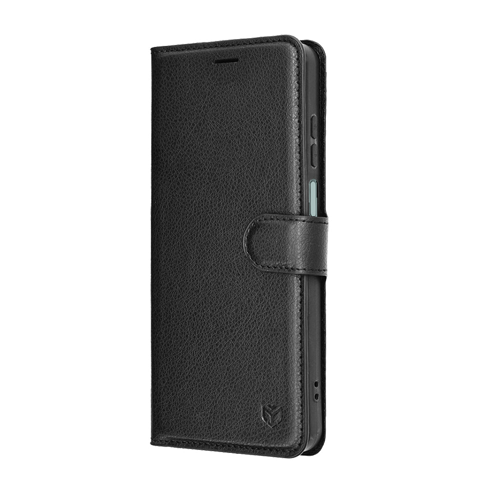 Custodia per Honor X5c Plus, Techsuit, Leather Folio, Nera