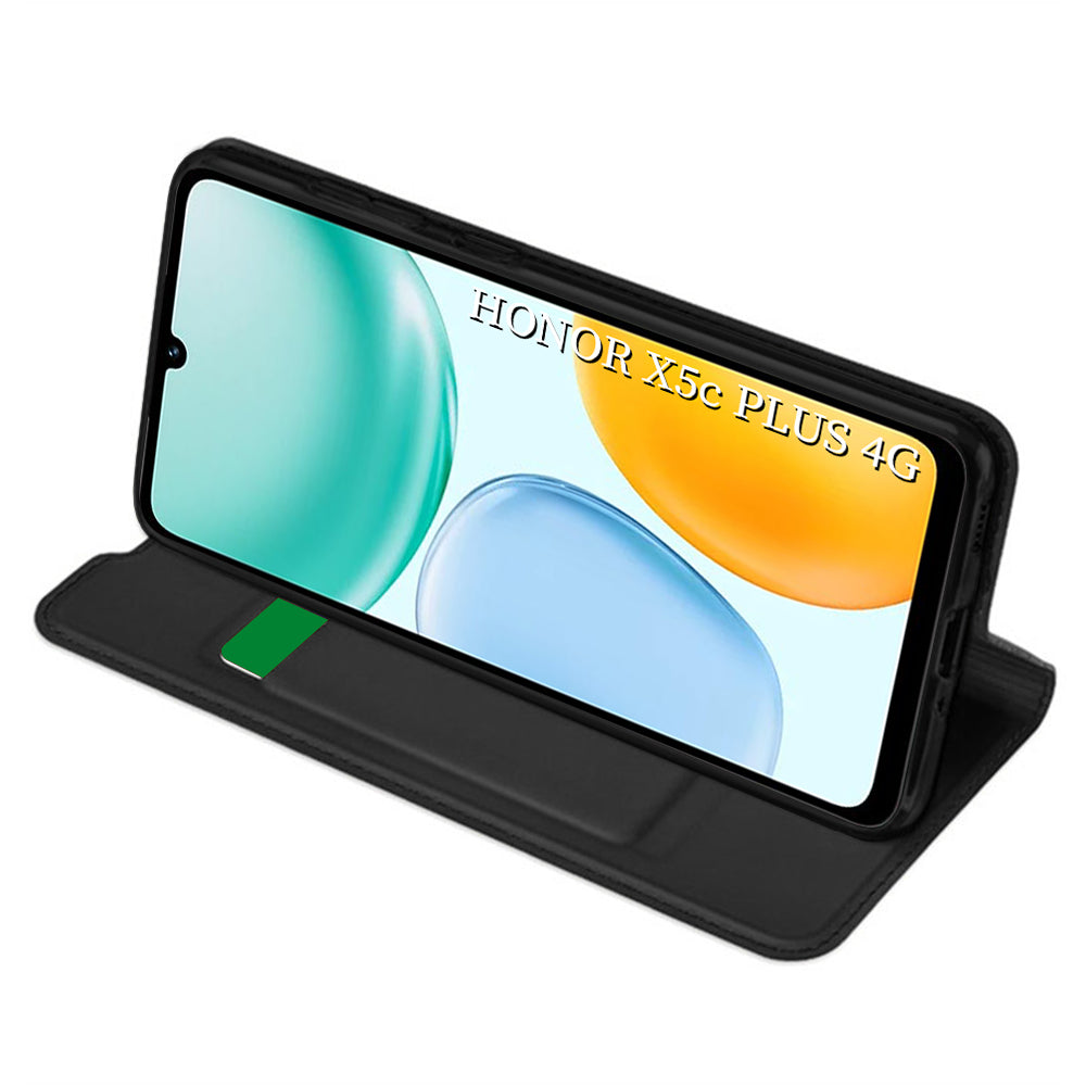 Case for Honor X5c Plus, Techsuit, Magskin Book, Black