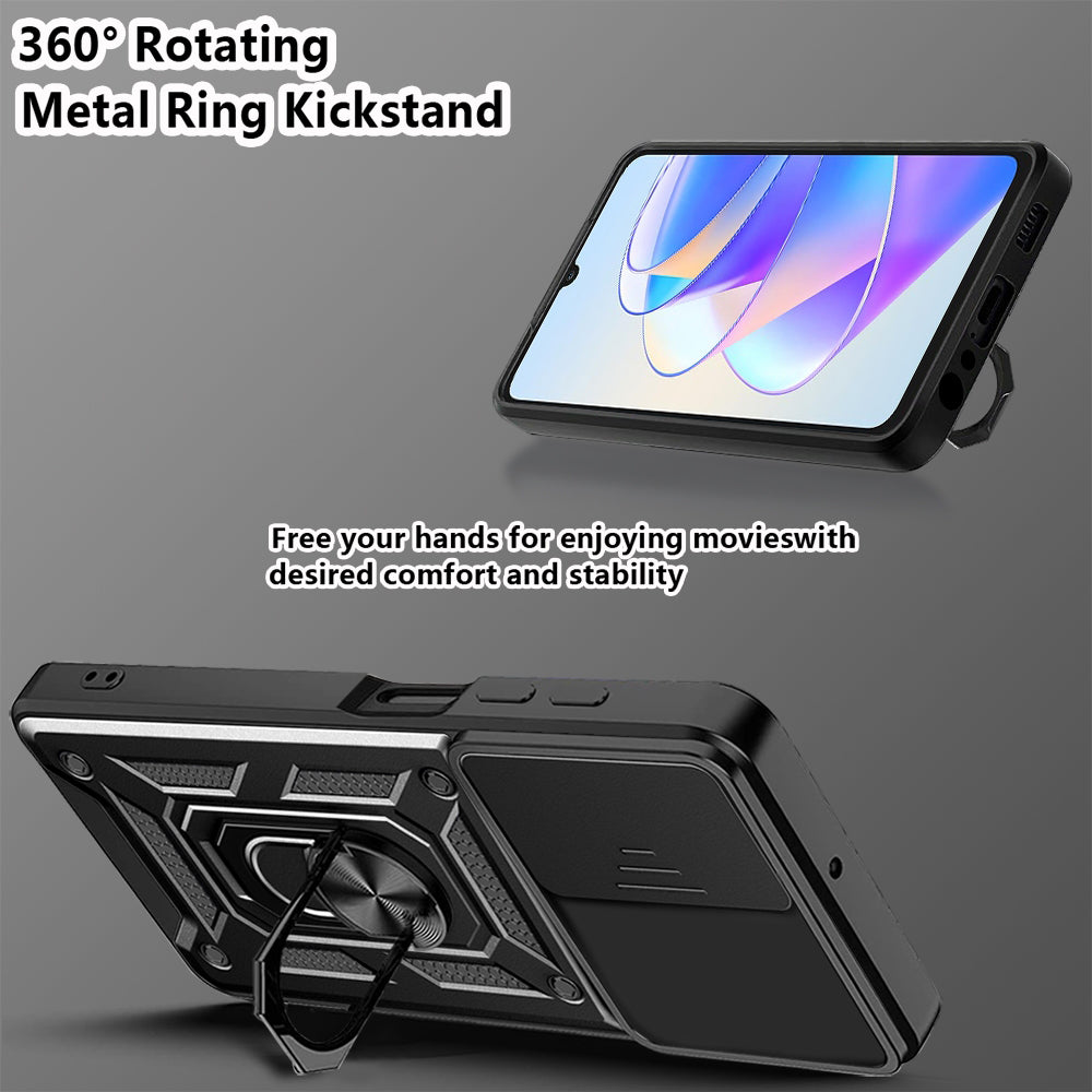 Custodia per Honor X7a, Techsuit, CamShield, Nera
