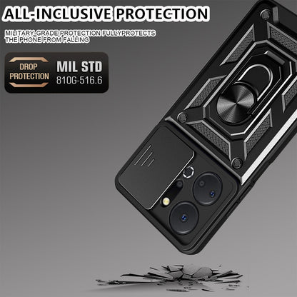 Custodia per Honor X7a, Techsuit, CamShield, Nera