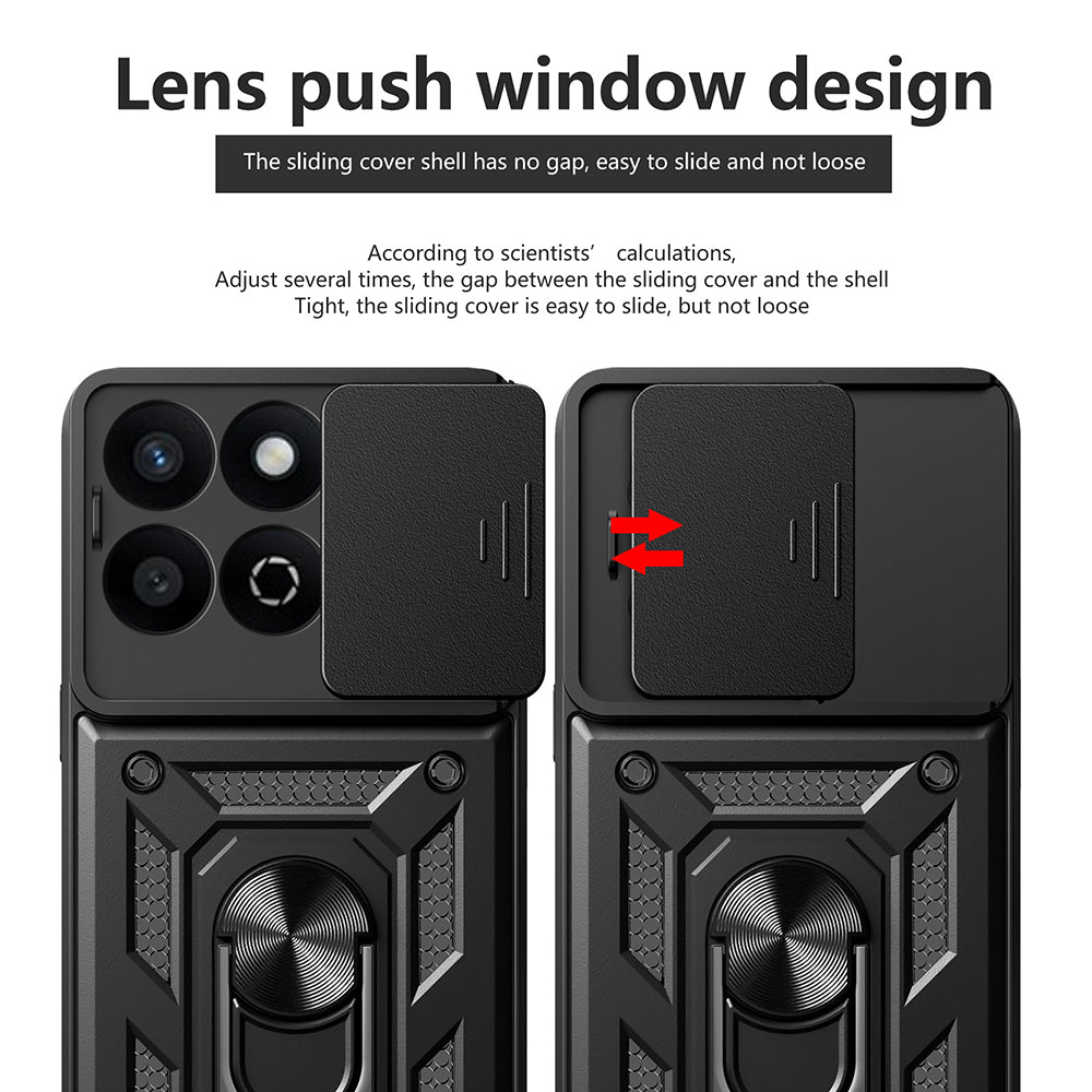 Custodia per Honor X7c / 200 Smart, Techsuit, CamShield, Nera