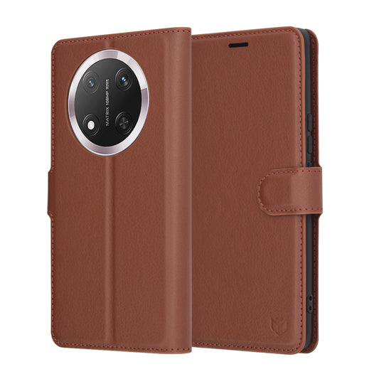 Custodia per Honor X9c / Magic7 Lite, Techsuit, Leather Folio, Marrone