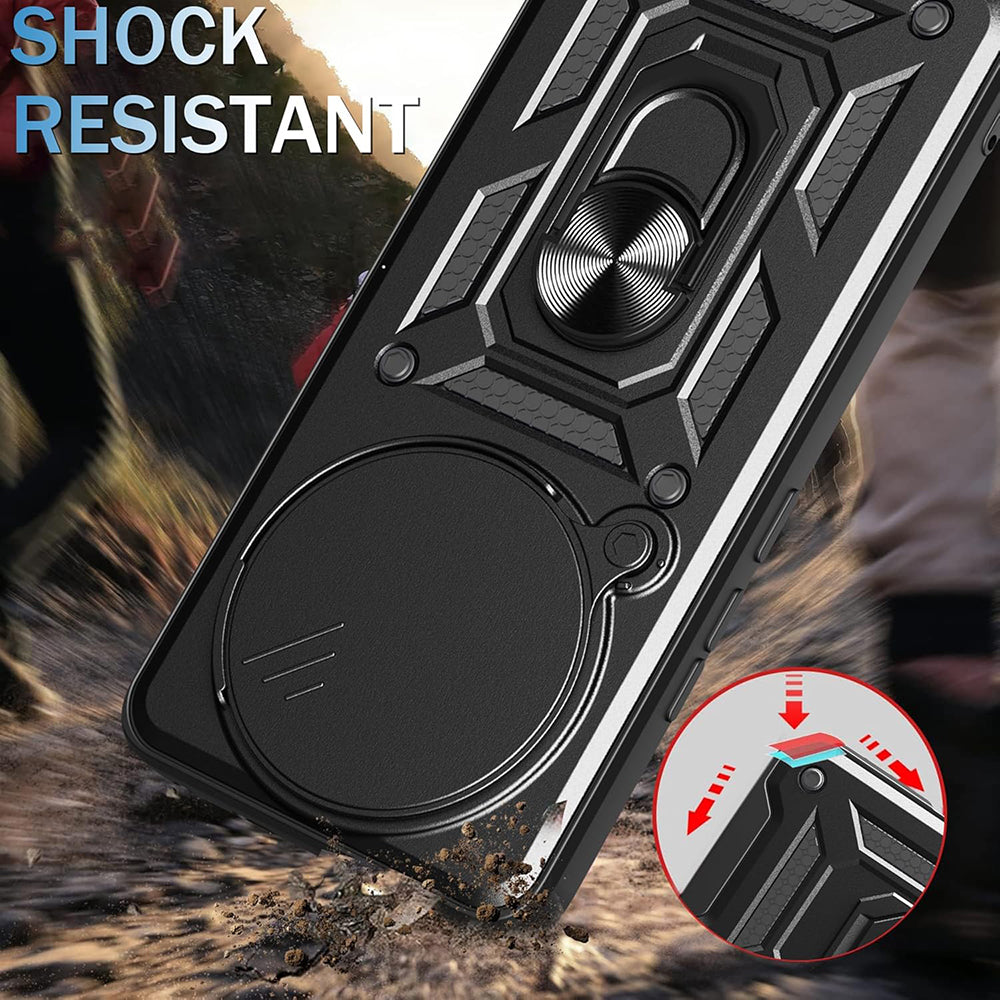 Custodia per Honor X9c Smart, Techsuit, CamShield, Nera