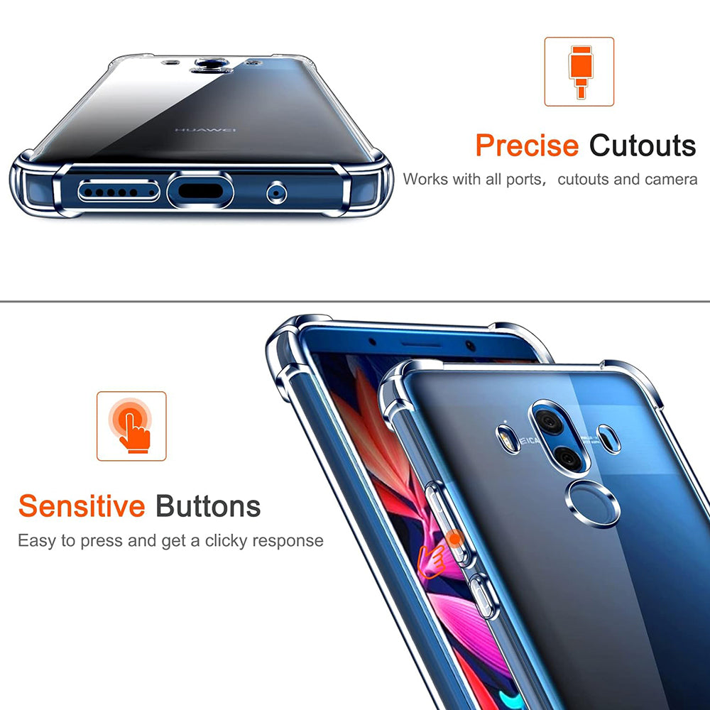 Custodia per Huawei Mate 10 Pro, Techsuit, Shockproof Clear, Trasparente